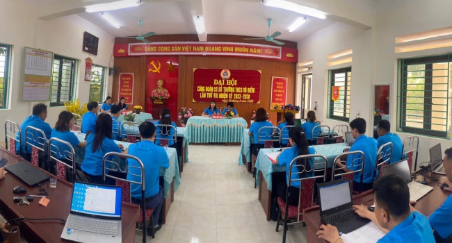 Ngày 22/03/2023, CĐCS Trường THCS Vô Điếm đã tổ chức thành công Đại hội công đoàn cơ sở khoá VIII, nhiệm kỳ 2023-2028.